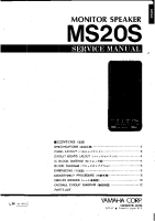 Yamaha MS-20-S - Service Manual 